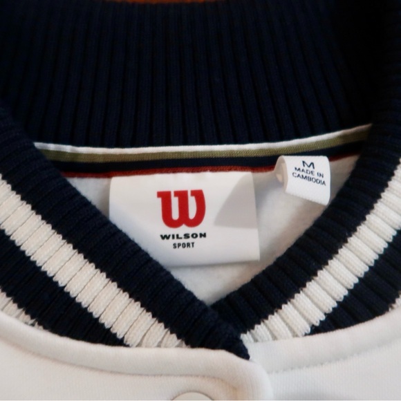 Wilson Women's White Varsity Jacket - Picture 3 of 4